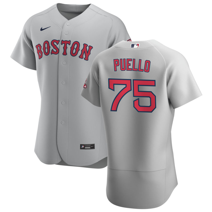 Boston Red Sox #75 Cesar Puello Men Nike Gray Road 2020 Authentic Team MLB Jersey